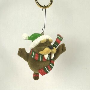 ENESCO 1985 Vintage Walrus On Ice Christmas Tree Ornament in Original Box 56081